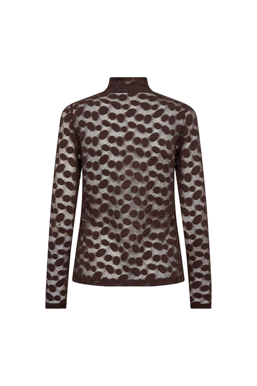 Co´Couture - Penolacc Turtleneck Blouse 500267 - 20002 - Brown