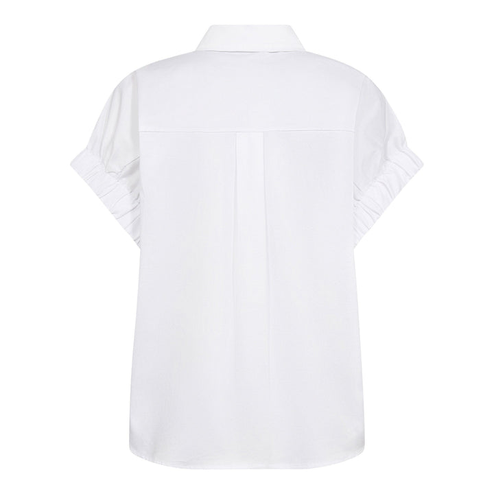 Co´Couture - Poppycc Elastic Cuff Ss Shirt 500053 - 10001 - White Skjorter 