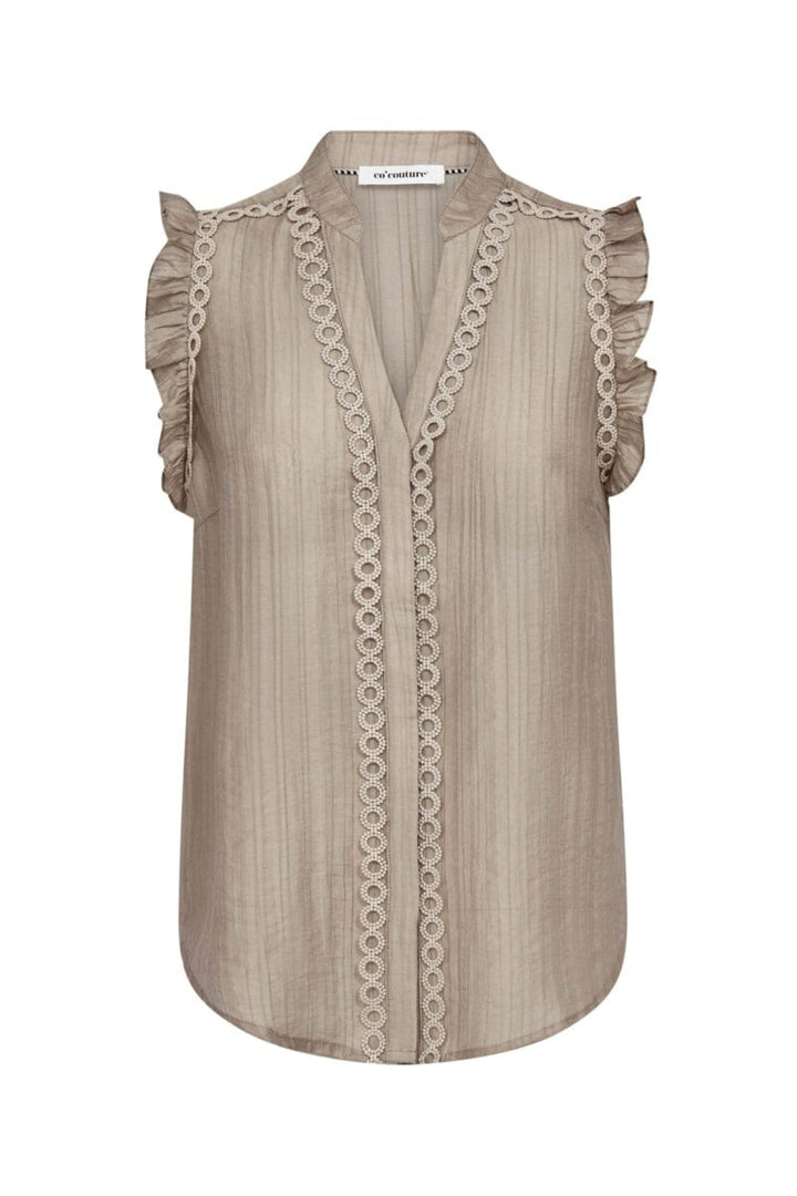 Co´Couture - Reggiecc Frill Top 45120 - 2006 - Taupe