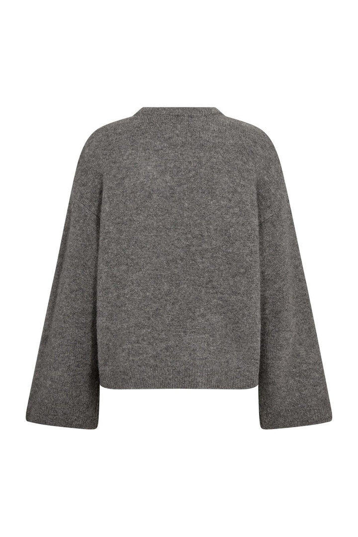 Co´Couture - Rogercc O-Neck Knit 500333 - 65006 - Grey Melange