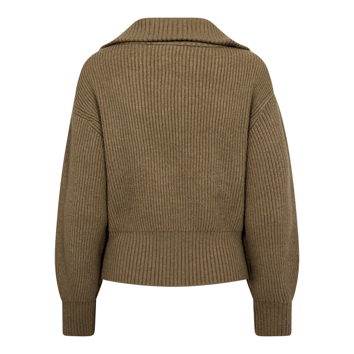 Co´Couture - Rowcc Zip Knit Cardigan 500027 - 60004 - Army Cardigans 