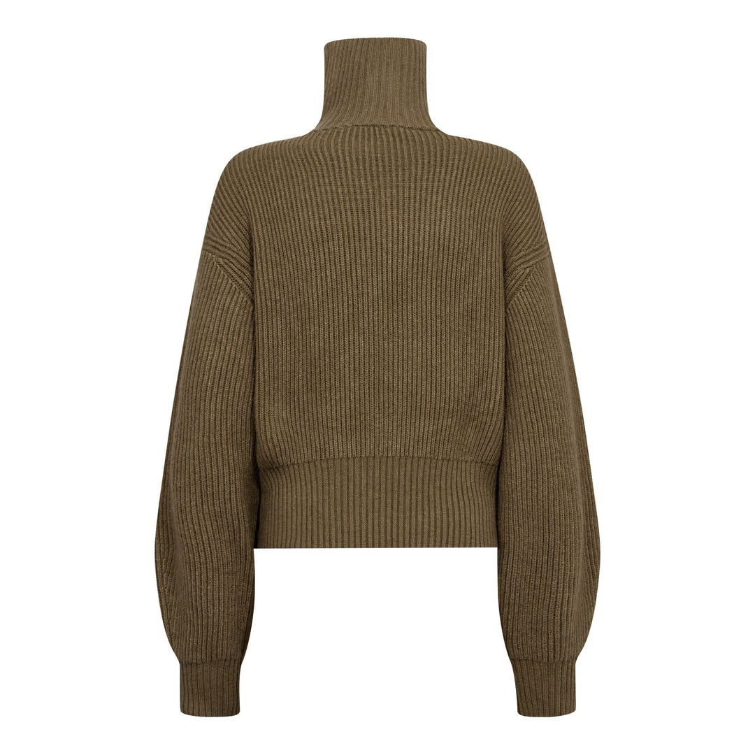 Co´Couture - Rowcc Zip Knit Cardigan 500027 - 60004 - Army Cardigans 