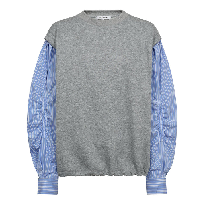 Co´Couture - Sabinacc Mix Shirt Sweat 47010 - 138 - Light Grey Skjorter 