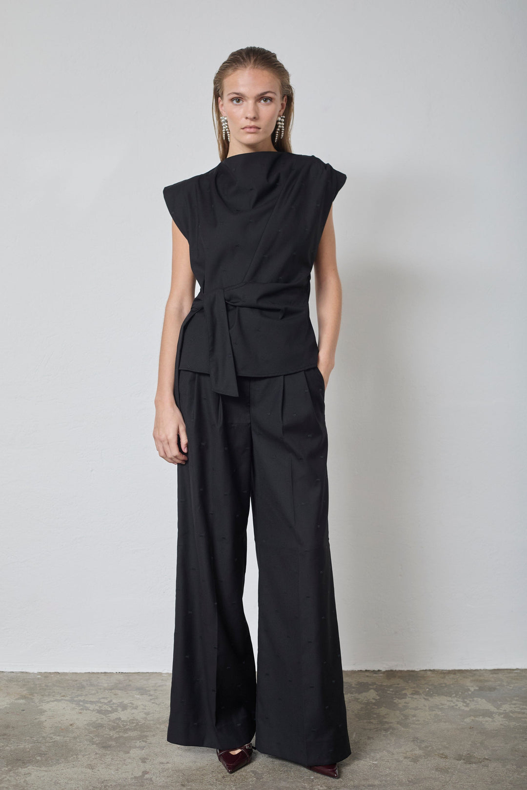 Co´Couture - Sagacc Pleat Top 35760 - 96 - Black Toppe 