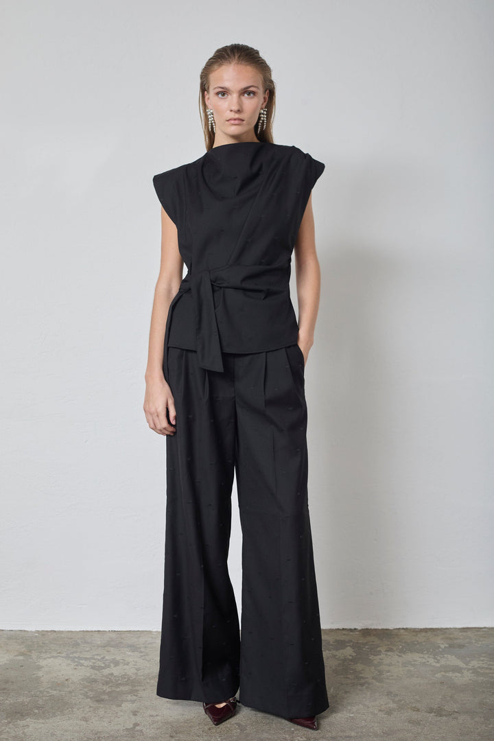 Co´Couture - Sagacc Pleat Top 35760 - 96 - Black Toppe 