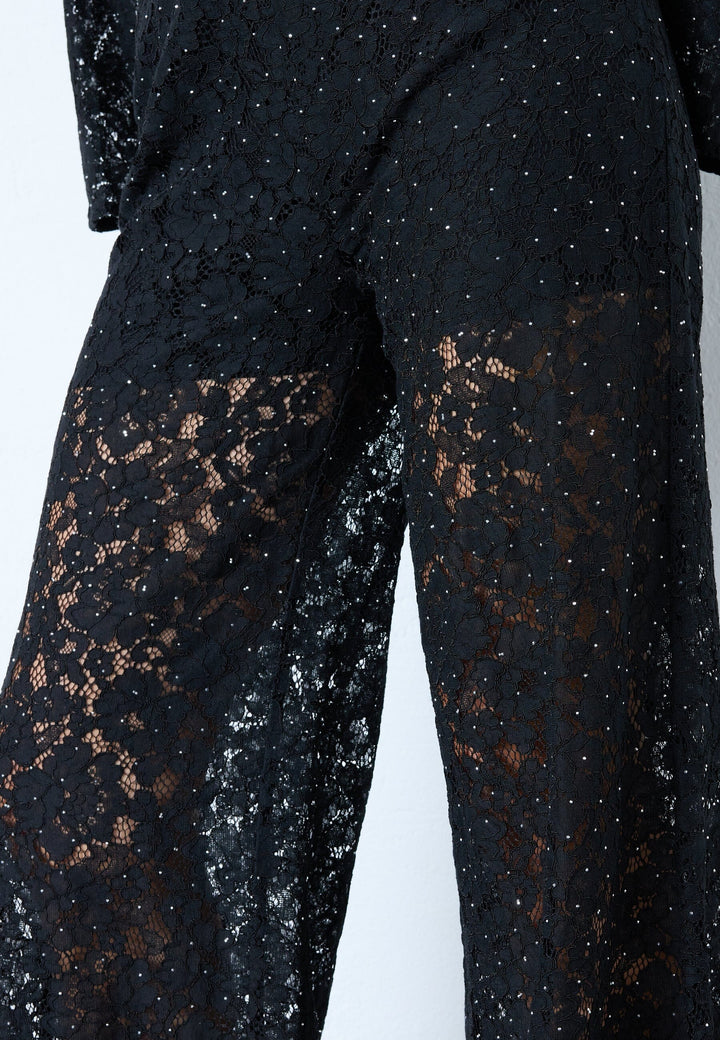Co´Couture - Siacc Simili Lace Pant 31678 - 96 - Black Bukser 