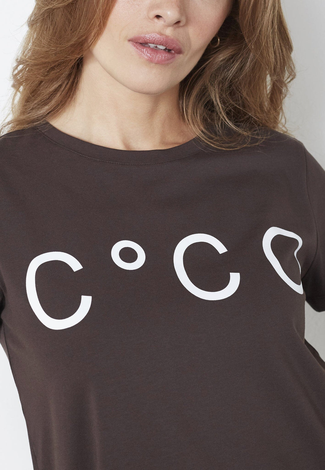 Co´Couture - Signaturecc New Tee 33200 - 145 - Dark Brown T-shirts 