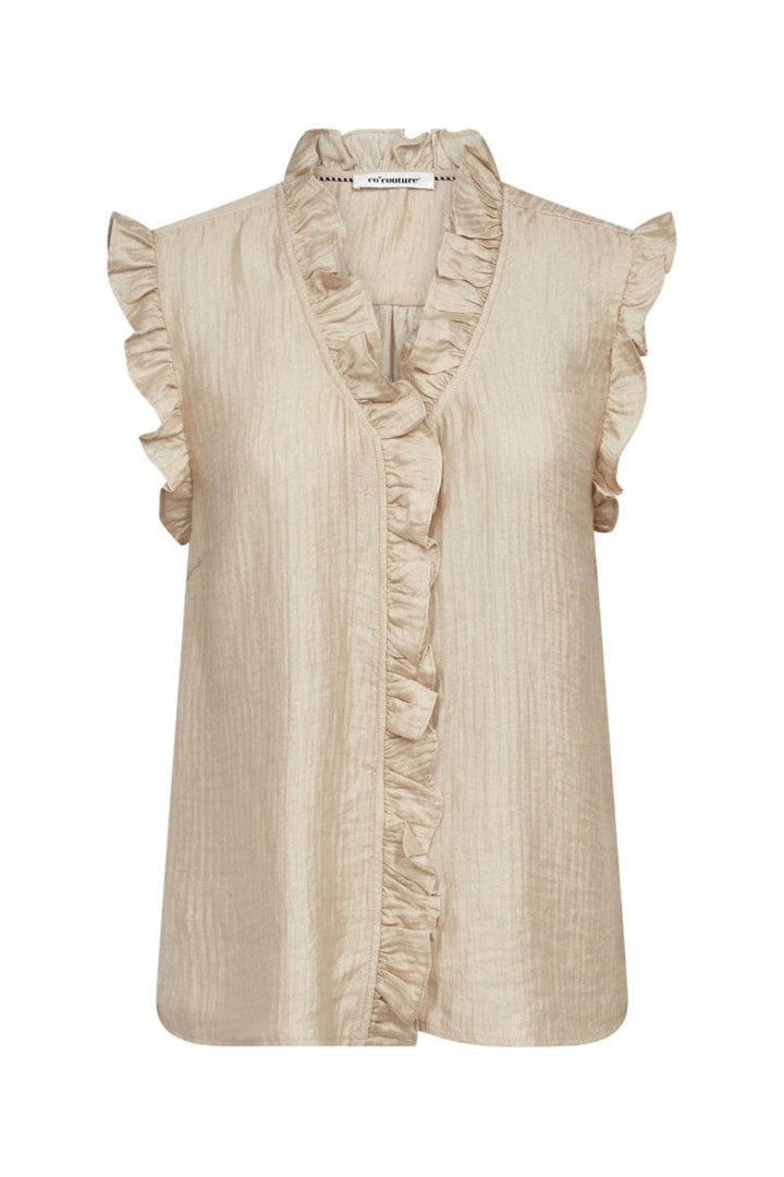 Co´Couture - Tassycc Frill Top 45161 - 320 - Bisquit