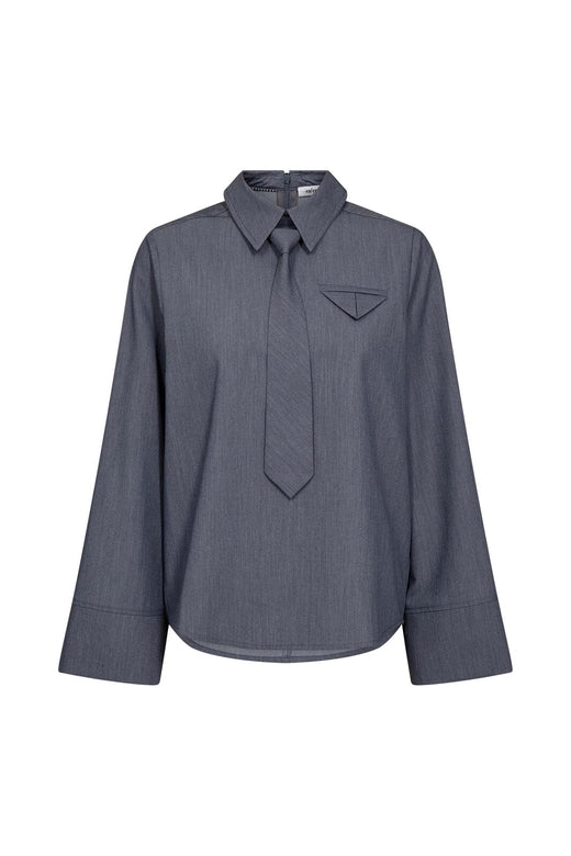 Co´Couture - Tengacc Tie Blouse 45044 - 586 - Dusty Blue