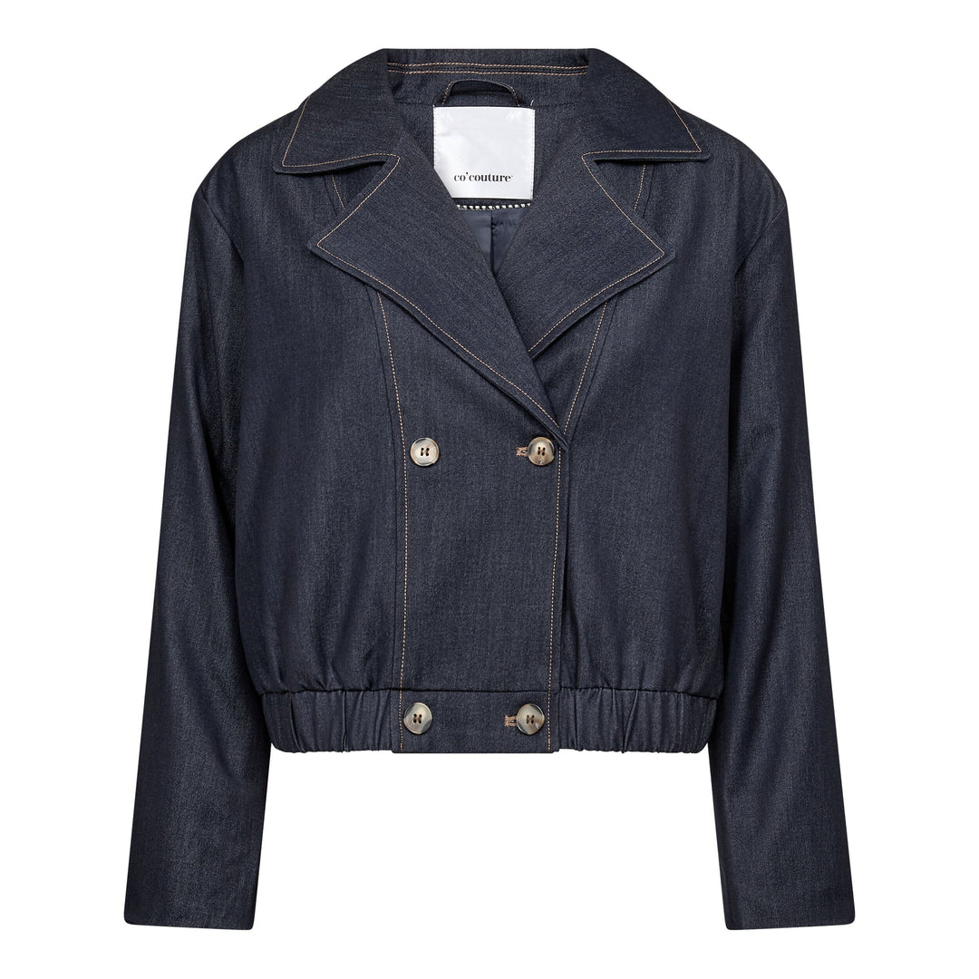 Co´Couture - Terrycc Double Breasted Blazer 500106 - 45006 - Navy Denim Jakker 