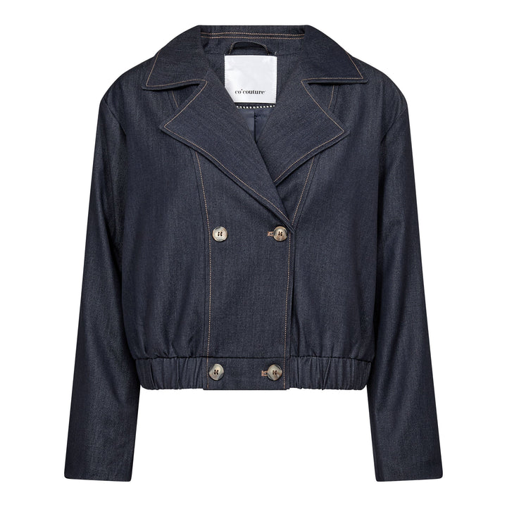 Co´Couture - Terrycc Double Breasted Blazer 500106 - 45006 - Navy Denim Jakker 