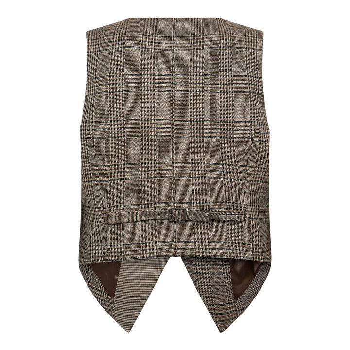 Co´Couture - Veyacc Check Wrap Vest 500142 - 20002 - Brown Veste 