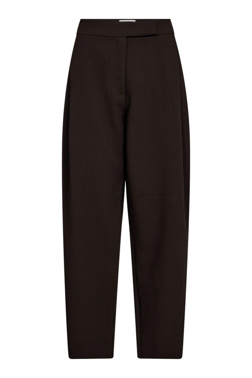 Co´Couture - Volacc Carrot Pleat Pant 31560 - 145 - Dark Brown Bukser 