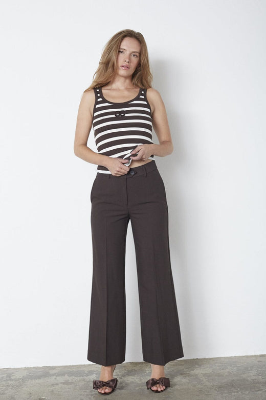 Co´Couture - Volacc Wide Pant 31191 - 145 - Dark Brown Bukser 
