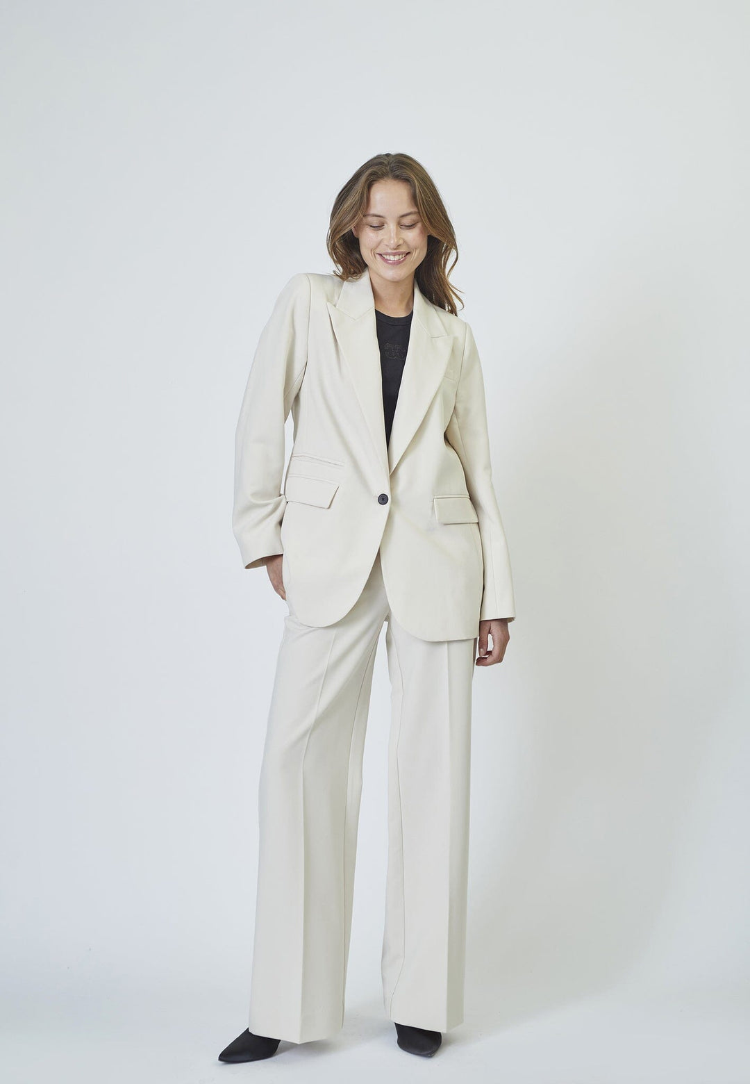 Co´Couture - Volaccsingleoversizeblazer 30050 - 199 - Bone Blazere 