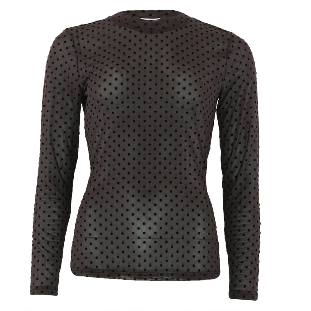 Continue - Anni Mesh 15107 - Brown With Black Dot Bluser 
