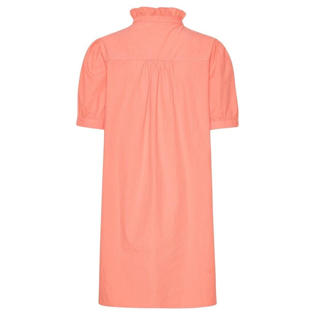 Continue - Ariana Poplin Dress Ss - Coral Kjoler 