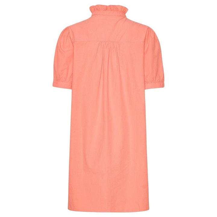 Continue - Ariana Poplin Dress Ss - Coral Kjoler 