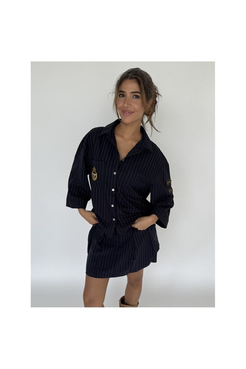 Continue - Mili Pinstripe Patch 14999 - Navy Blue Stripe