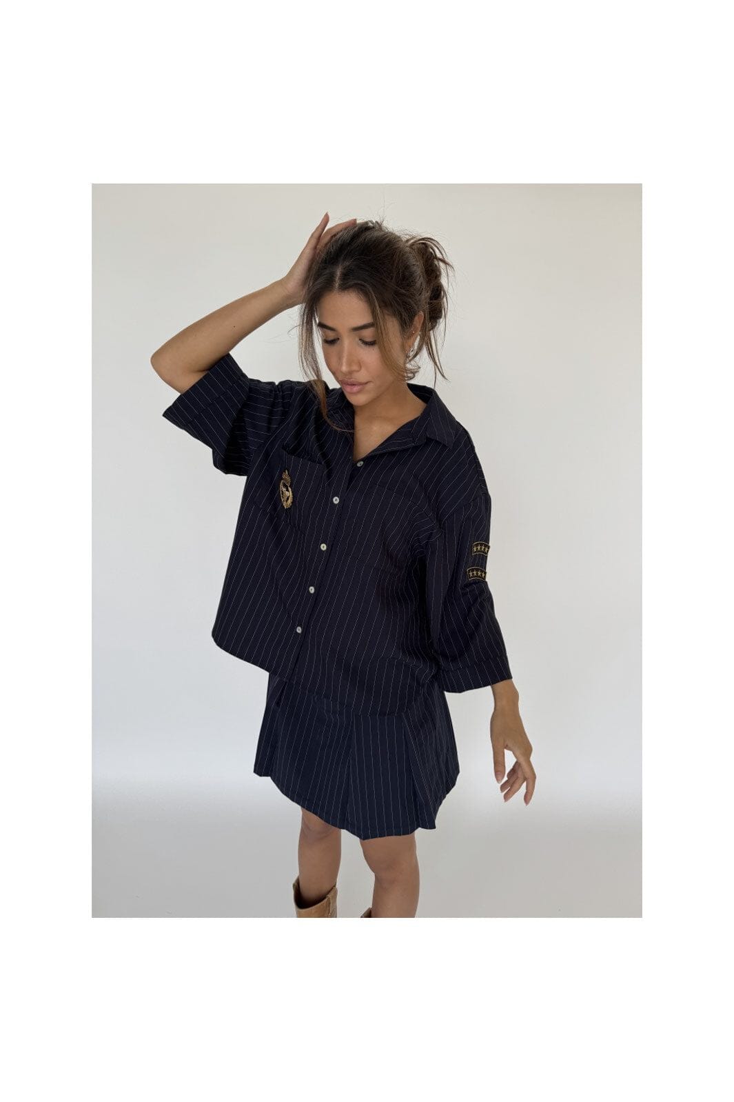 Continue - Mili Pinstripe Patch 14999 - Navy Blue Stripe