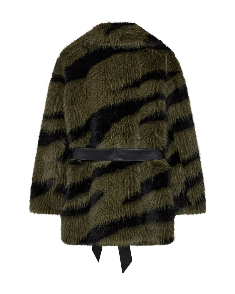 Copenhagen Muse - Cmplushy-jacket 207076 - 111 Dark Olive W, Black