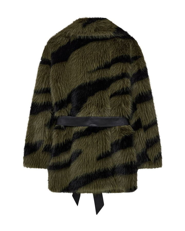 Copenhagen Muse - Cmplushy-jacket 207076 - 111 Dark Olive W, Black