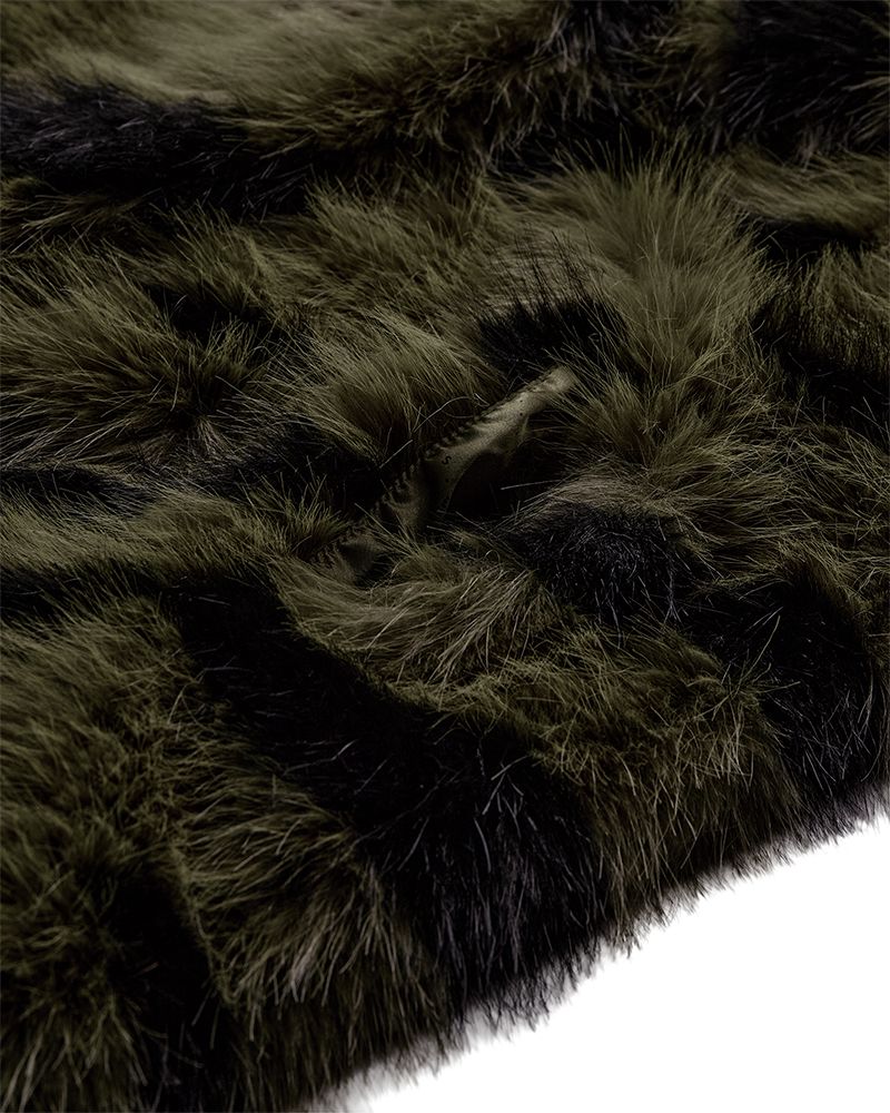 Copenhagen Muse - Cmplushy-jacket 207076 - 111 Dark Olive W, Black