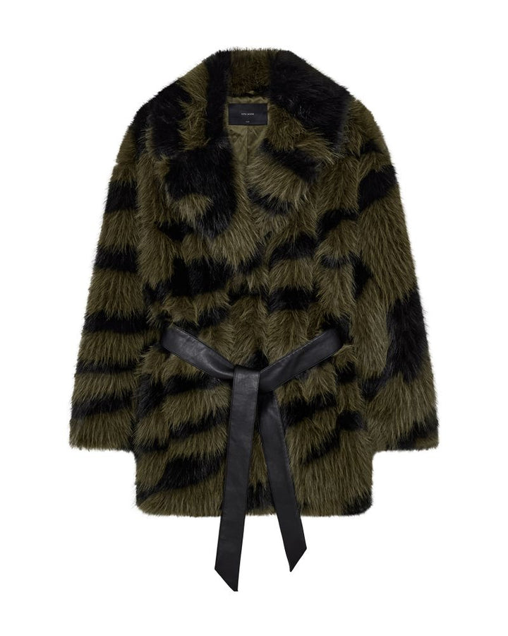Copenhagen Muse - Cmplushy-jacket 207076 - 111 Dark Olive W, Black