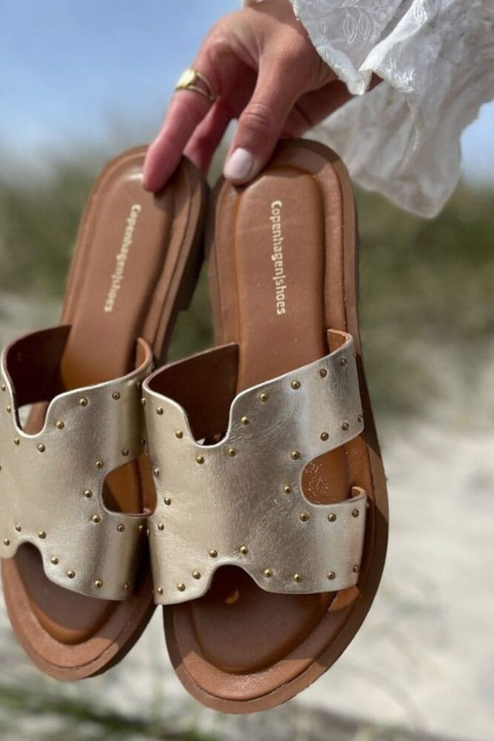 Copenhagen Shoes - Ivy Studs CS8487 - 0051 - Gold Sko 