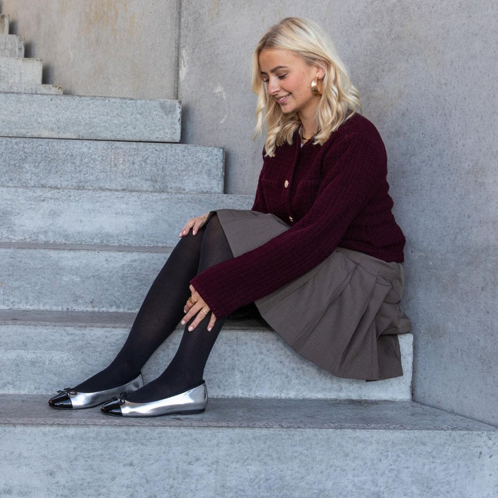 Copenhagen Shoes - My Own Ballerinas - 334 Silver / Black Ballerinaer 