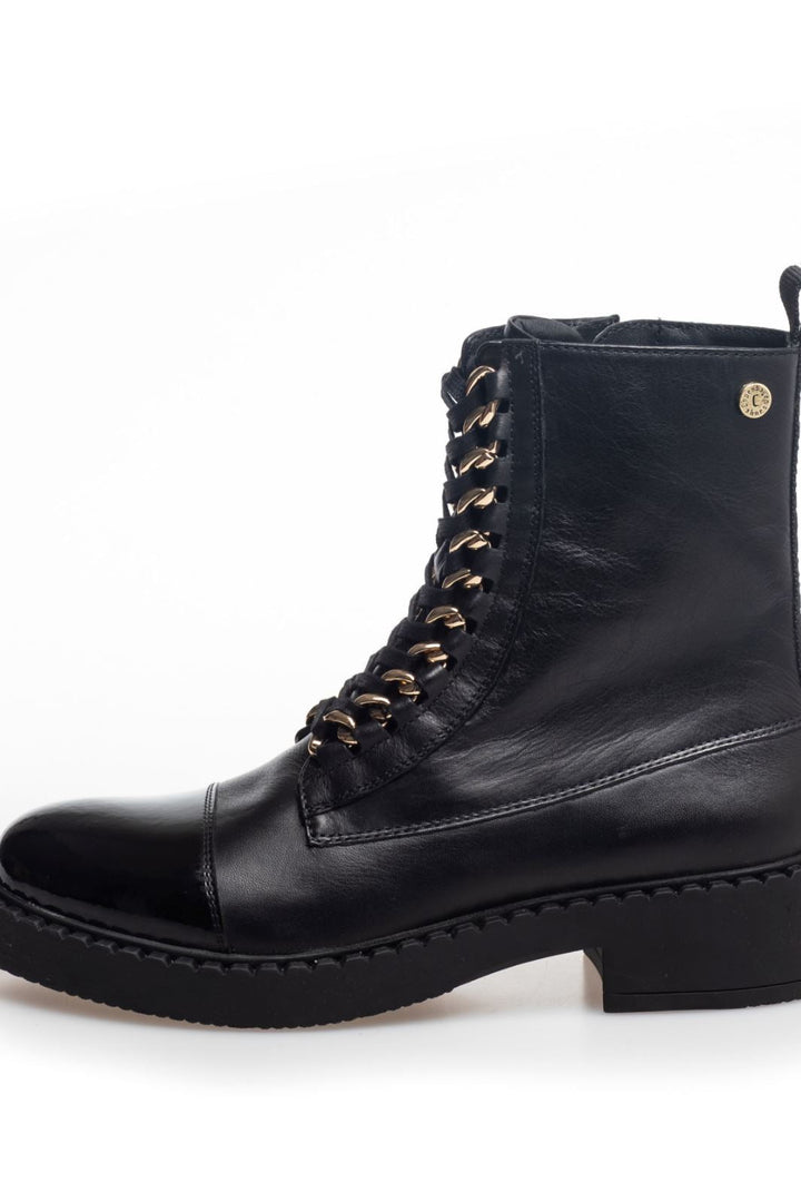 Copenhagen Shoes - New Rock Patent - 2207 Black/Gold Støvler 