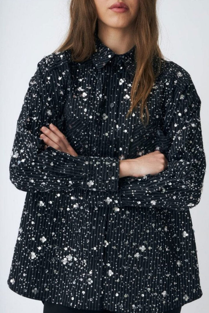 Cras - Ellie Shirt C558 - 9995 Black Pinstripe Skjorter 