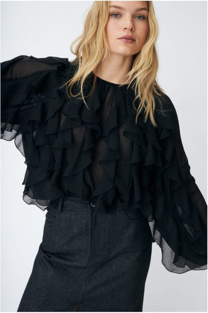 Cras - Rya Blouse C524 - 9999 Black Bluser 