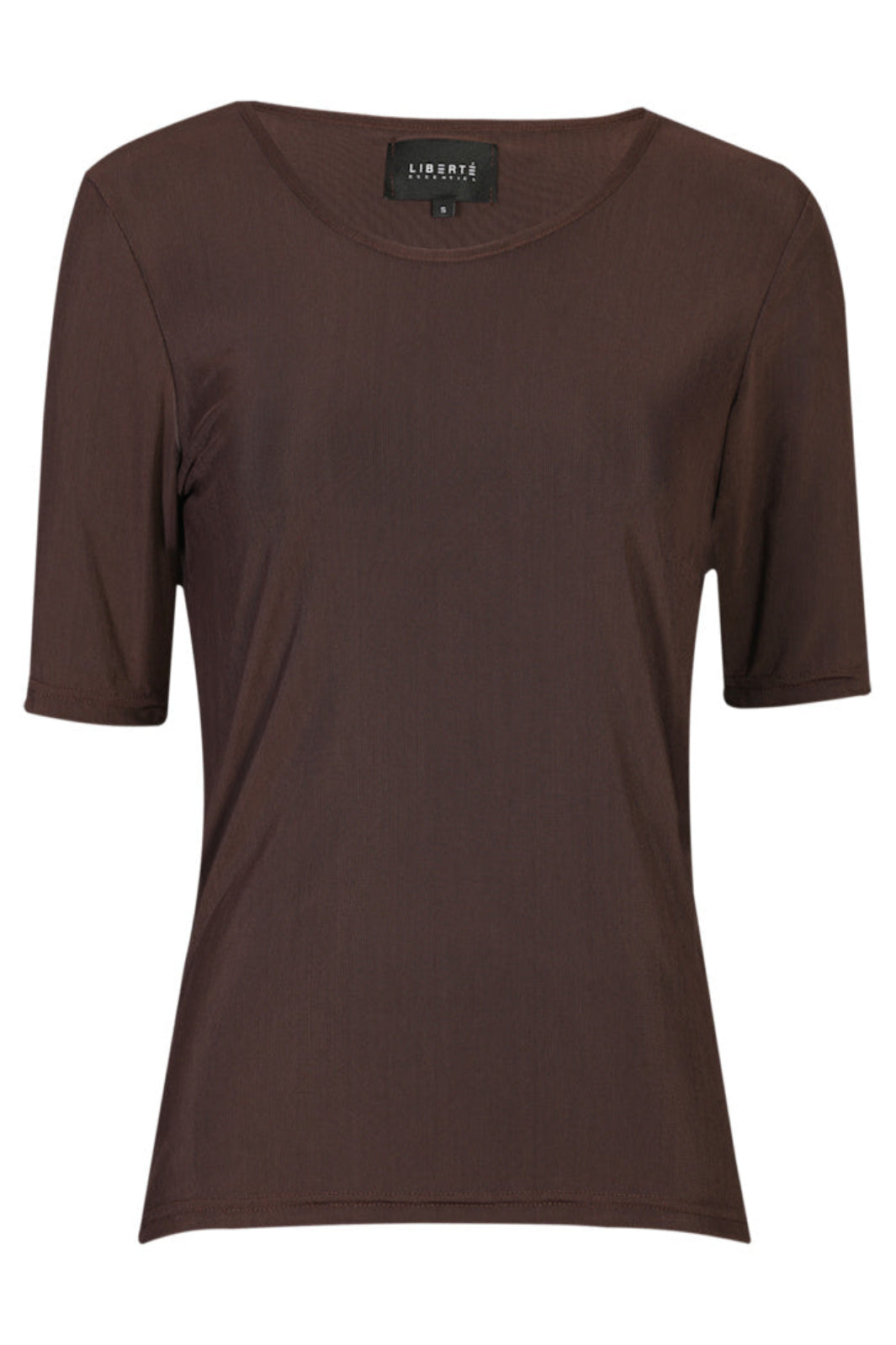 Liberte - Mesh Ss Tshirt 22064 - Dark Brown