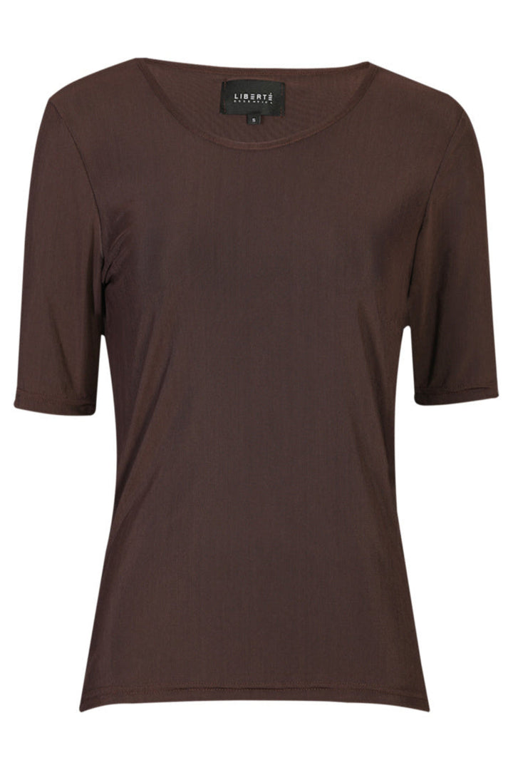 Liberte - Mesh Ss Tshirt 22064 - Dark Brown