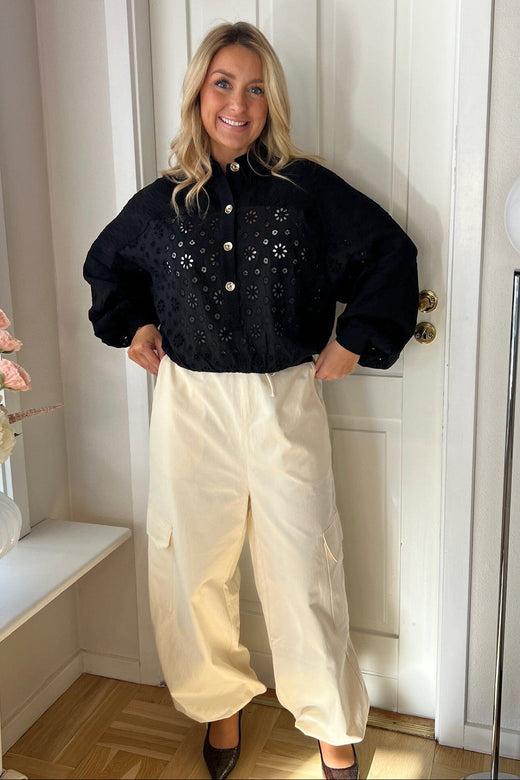 Dear Molly - Broderi Bomber Shirt Ch163299b - Black Skjorter 