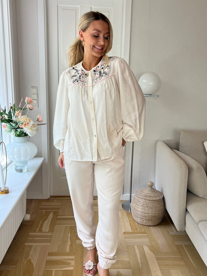 Dear Molly - Flower Shirt - Cream Skjorter 