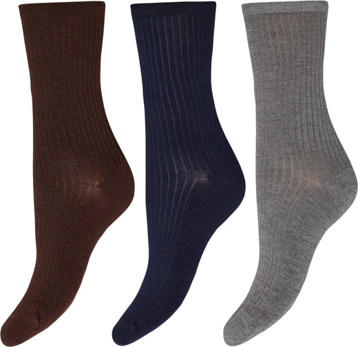 Decoy - 3-Pack Ankle Sock Bamboo 21345-75 - 10093 - Multifarvet Strømper 