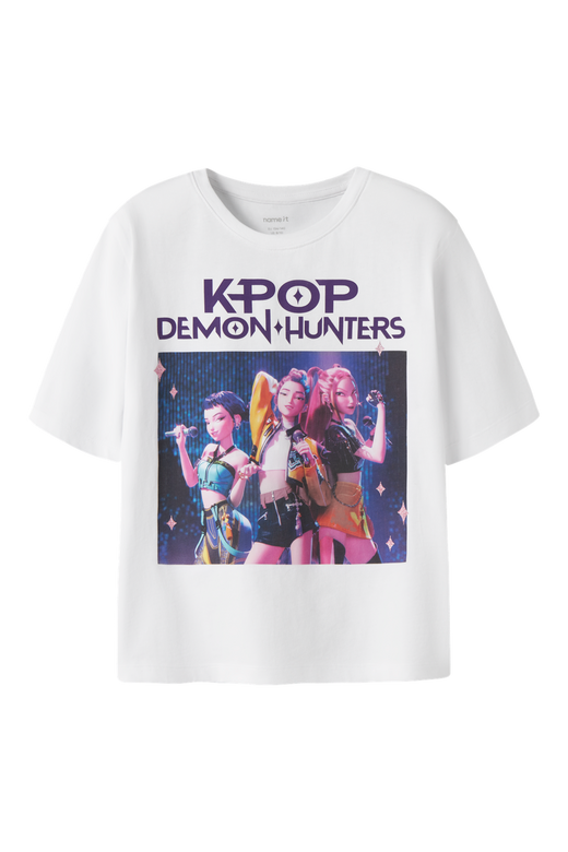 Name It - Nkfmara Kpop Ss Nreg Top Box Lnoos Sky - 5165488 Bright White