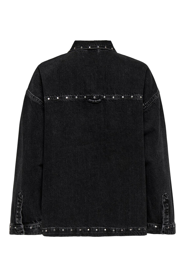 Only - Onlemmie L/S Studded Shirt Azg - 4926859 Washed Black