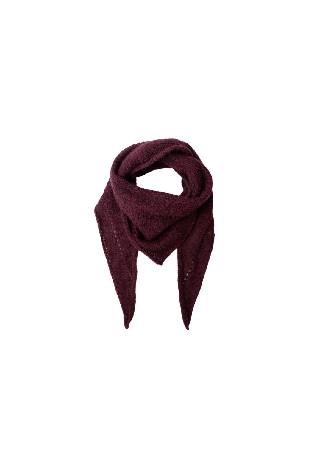 Black Colour - Bcdell Knitted Mini Scarf 208327 - Plum