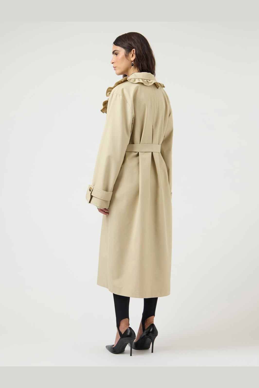 YAS - Yaselsana Ls Long Trenchcoat - 5104375 Travertine