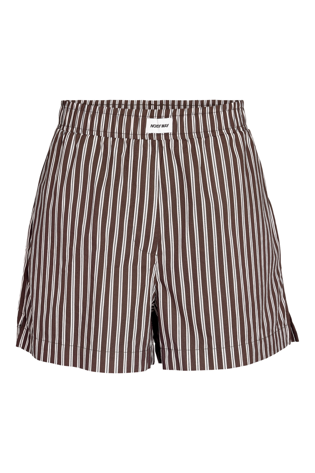 Noisy May - Nmfrida Stripe Shorts - 5191130 Chocolate Brown Birch