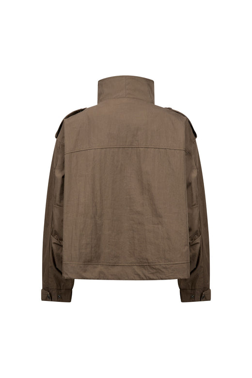 Co´Couture - Alinacc Double Funnel Neck Jacket 500810 - 20002 - Brown