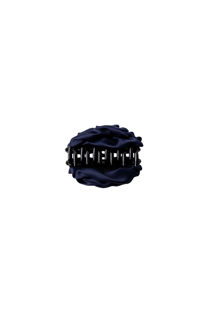 Black Colour - Bcsimona Flower Satin Hair Claw 6075 - Navy