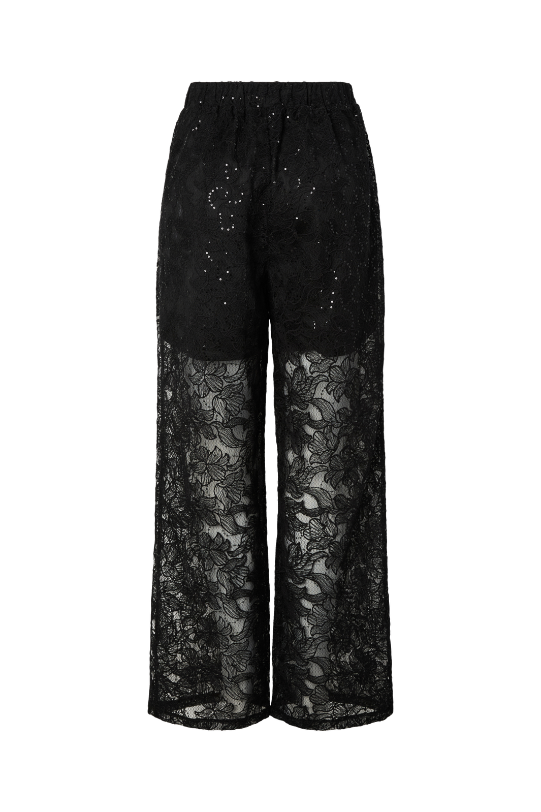 Pieces - Pclouise Straight Pants - 5039172 Black Black Sequins