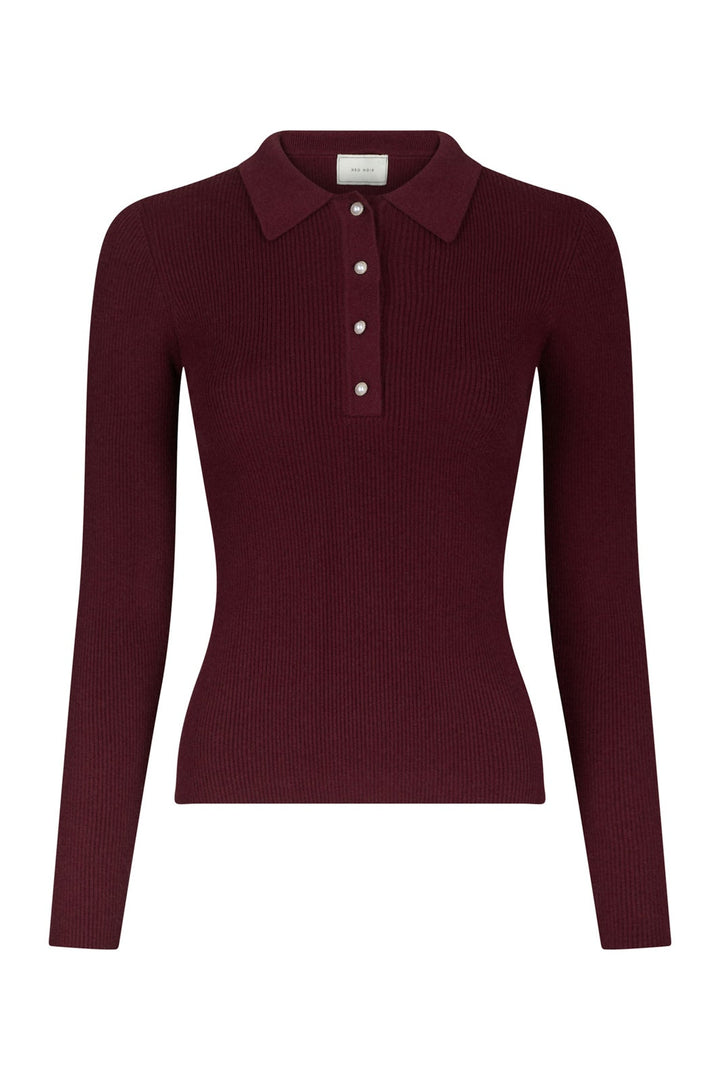 Neo Noir - Panama Knit Blouse 164017 - 682 - Wine