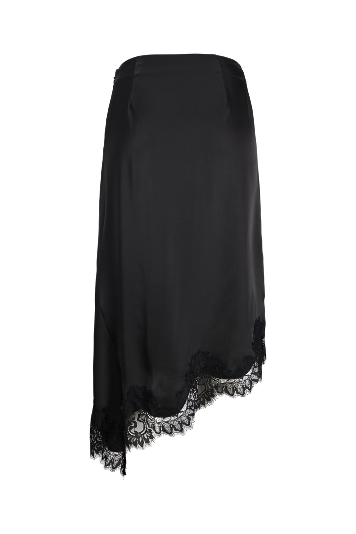 Jjxx - Jxvima Satin Asymmetric Skirt Ln - 5089448 Black