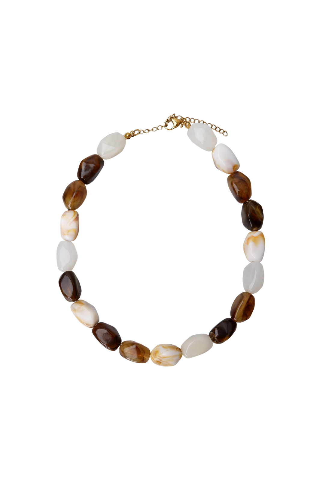 Black Colour - Bclyon Necklace 4475 - Brown Multi