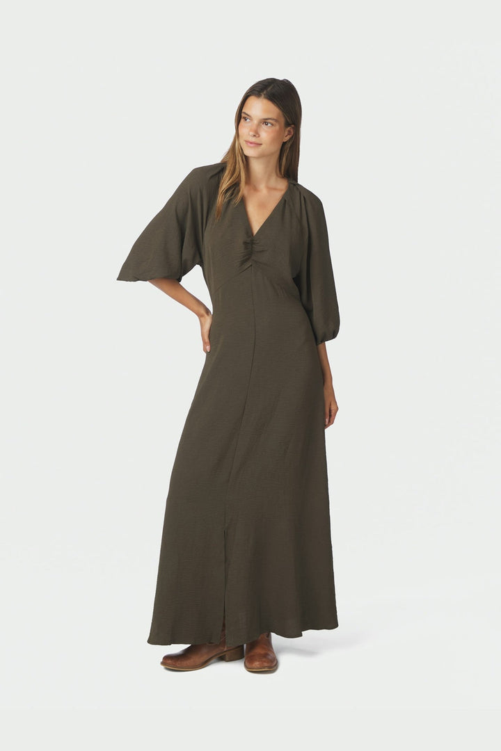 Neo Noir - Meriel Structure Solid Dress 170305 - 151 - Army